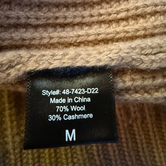 Jenni Kayne Fisherman Rib-Knit Cashmere/Wool Turtleneck - Picture 3 of 3